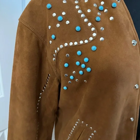 Free People Dancassab Ennio Bomber leather Jacket x Free People Medium - Picture 3 of 8